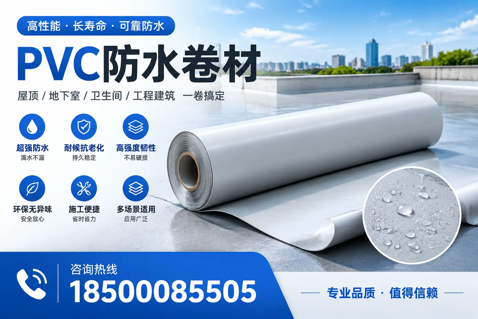 PVC防水卷材的防水效果评测，适合白山的科学依据